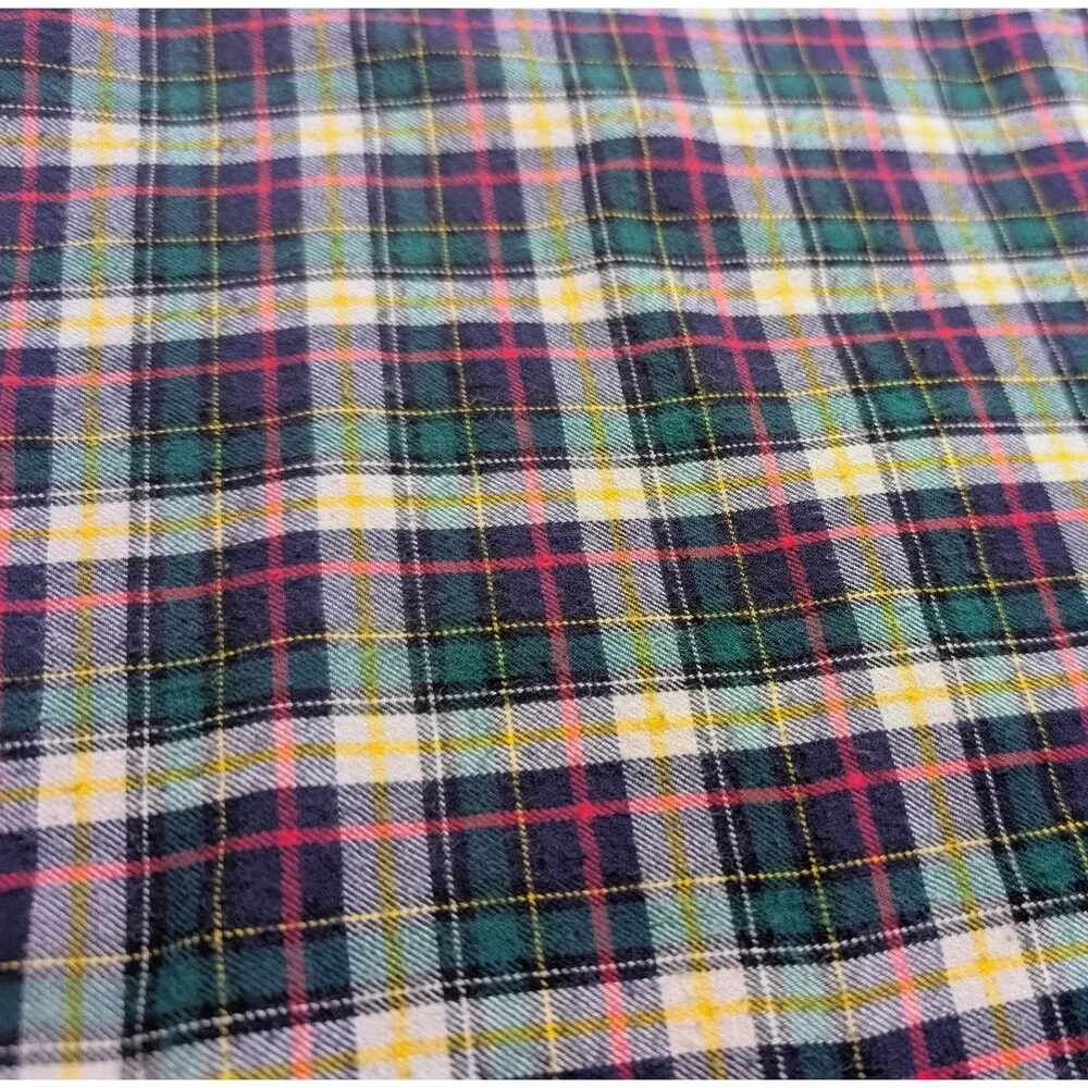 J. Crew Flannel Shirt Size L Plaid Brushed Twill Slim Fit Preppy Classic